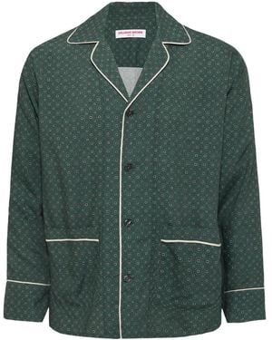 Orlebar Brown Murray Geometric-Print Shirt - Green