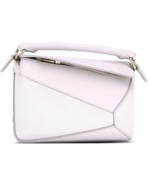 Loewe Panelled Top-Handle Handbag - White