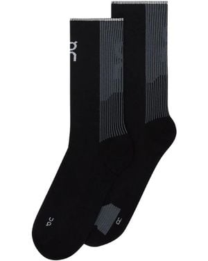 On Shoes Ribbed Logo Socks - Black