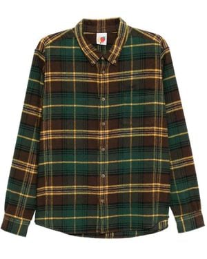 Sky High Farm Flannel Button Down Shirt - Green