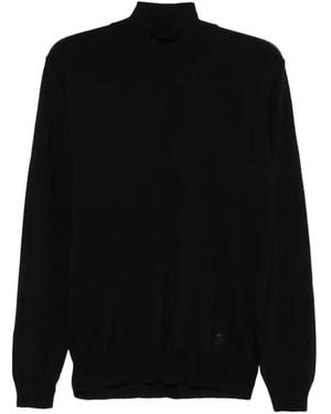 Corneliani Pullover Mit Logo-Stickerei - Schwarz