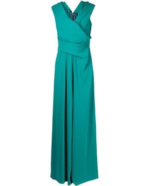 Talbot Runhof Mono Drapeado - Verde