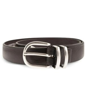 Alberto Luti Smooth-Buckle Belt - Brown