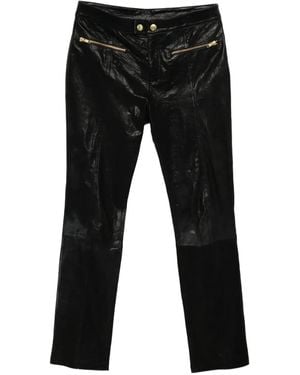 Cynthia Rowley Lola Leather Trosuers - Black