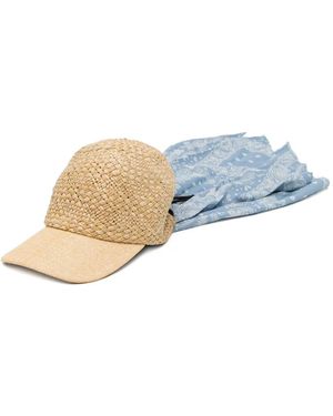 Kijima Takayuki Raffia Cap - Blue
