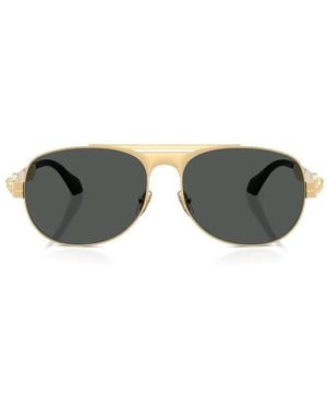 Versace Clarck Pilot Sunglasses - Metallic