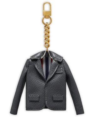 Thom Browne Charm para bolso con motivo de chaqueta - Gris