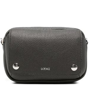 Loewe Grained Leather Messenger Bag - Grey
