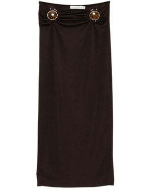 Christopher Esber Mineral-Stone Ruched Skirt - Black