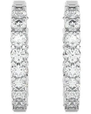 Diamond Essentials Diamond Hoop Earrings - White