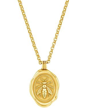 Dower & Hall Achievement Wasp Talisman Necklace - Metallic