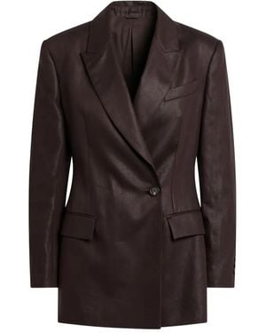 Brunello Cucinelli Double-Breasted Linen Jacket - Black