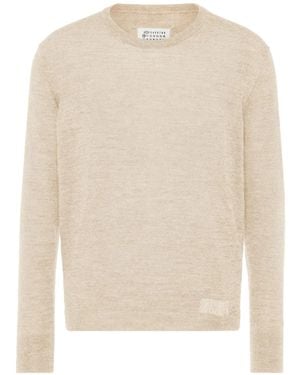 Maison Margiela Cardigan À Détails Contrastants - Natural