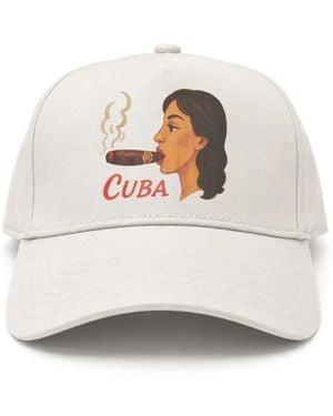 Melt Graphic-Print Baseball Cap - White