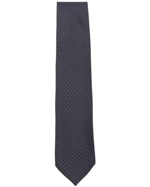Corneliani Geometric-Print Tie - Blue