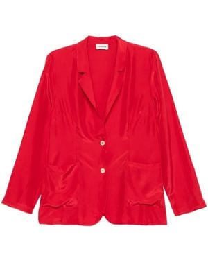 P.A.R.O.S.H. Saxon Button Patch-Pocket Blazer - Red