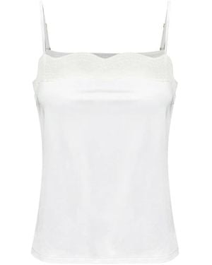 Hanro Top Con Tirantes Finos - Blanco