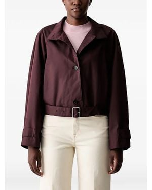 Marc O' Polo Belted Cropped Jacket - Red