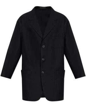 Yohji Yamamoto Single-Breasted Blazer - Blue