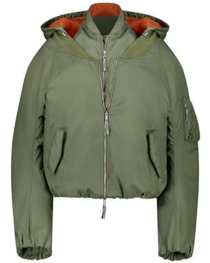 SRVC Studio Hooded Bomber Jacket - Green