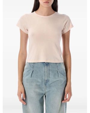 ÉTERNE Short-Sleeve Cropped Baby Tee - Blue