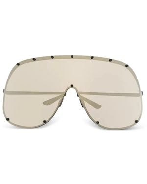 Rick Owens Shield Studded Sunglasses - Natural