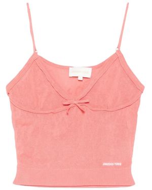 ShuShu/Tong Bow-Detail Top - Pink
