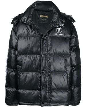 Moschino Padded Hooded Coat - Black