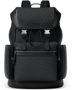 Michael Kors Jet Set Flap-Top Backpack - Black