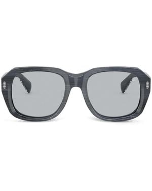 Brunello Cucinelli Geometric-Frame Sunglasses - Grey