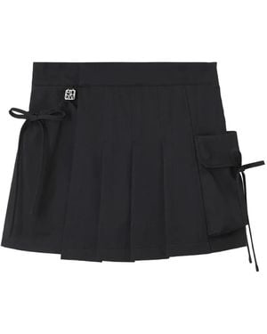 Musium Div. Tie Pleated Shorts - Black