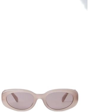 Miu Miu Sonnenbrille Mit Ovalem Gestell - Pink