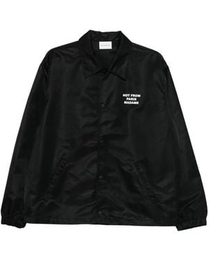 Drole de Monsieur La Veste Slogan Jacke mit Print - Schwarz