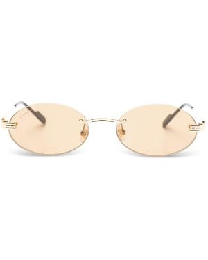 Cartier Rimless Oval-Frame Sunglasses - Natural