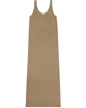Saint Laurent ノースリーブ マキシドレス - ナチュラル