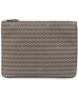 Delage Pochette Plate Gm Clutch Bag - Grey