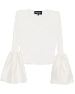 Cynthia Rowley Flared-Sleeves Top - White