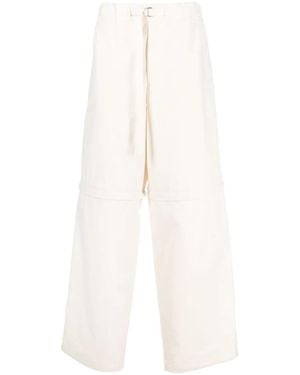 Jil Sander Detachable-Legs Cotton Trousers - White