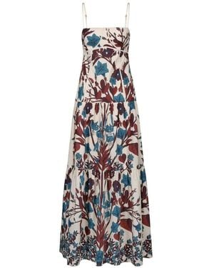 Johanna Ortiz Simbólico Floral-Pattern Maxi Dress - White