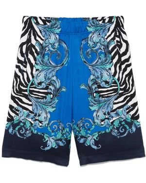 Versace Jeans Couture バロッコプリント ショートパンツ - ブルー