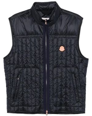 メンズ Moncler X キルティングレザーベスト ブラック | Lyst