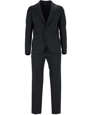 Brando Pinstripe-Pattern Single-Breasted Suit - Black