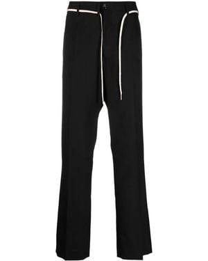Marni Straight-Leg Wool Trousers - Black