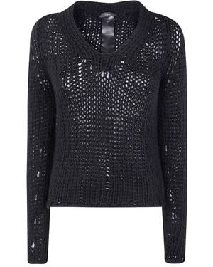SAPIO Open Knit Jumper - Black