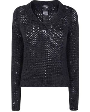 SAPIO Open Knit Jumper - Black