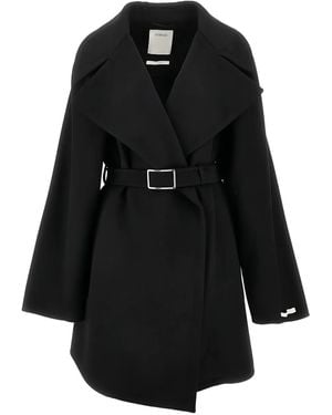 Sportmax Belted Coat - Black