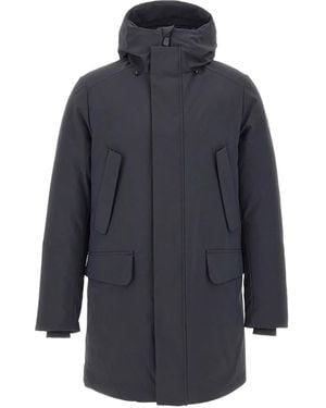 Save The Duck Hooded Padded Parka - Blue