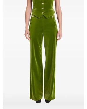 Temperley London Clove Velvet Pants - Green