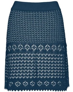 Eres Angela Crochet Mini Skirt - Blue