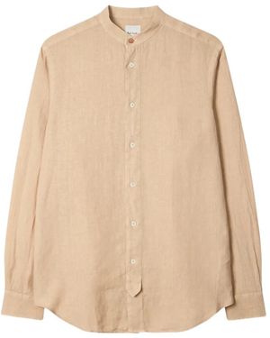 Paul Smith Camisa De Lino Con Cuello Alto - Neutro